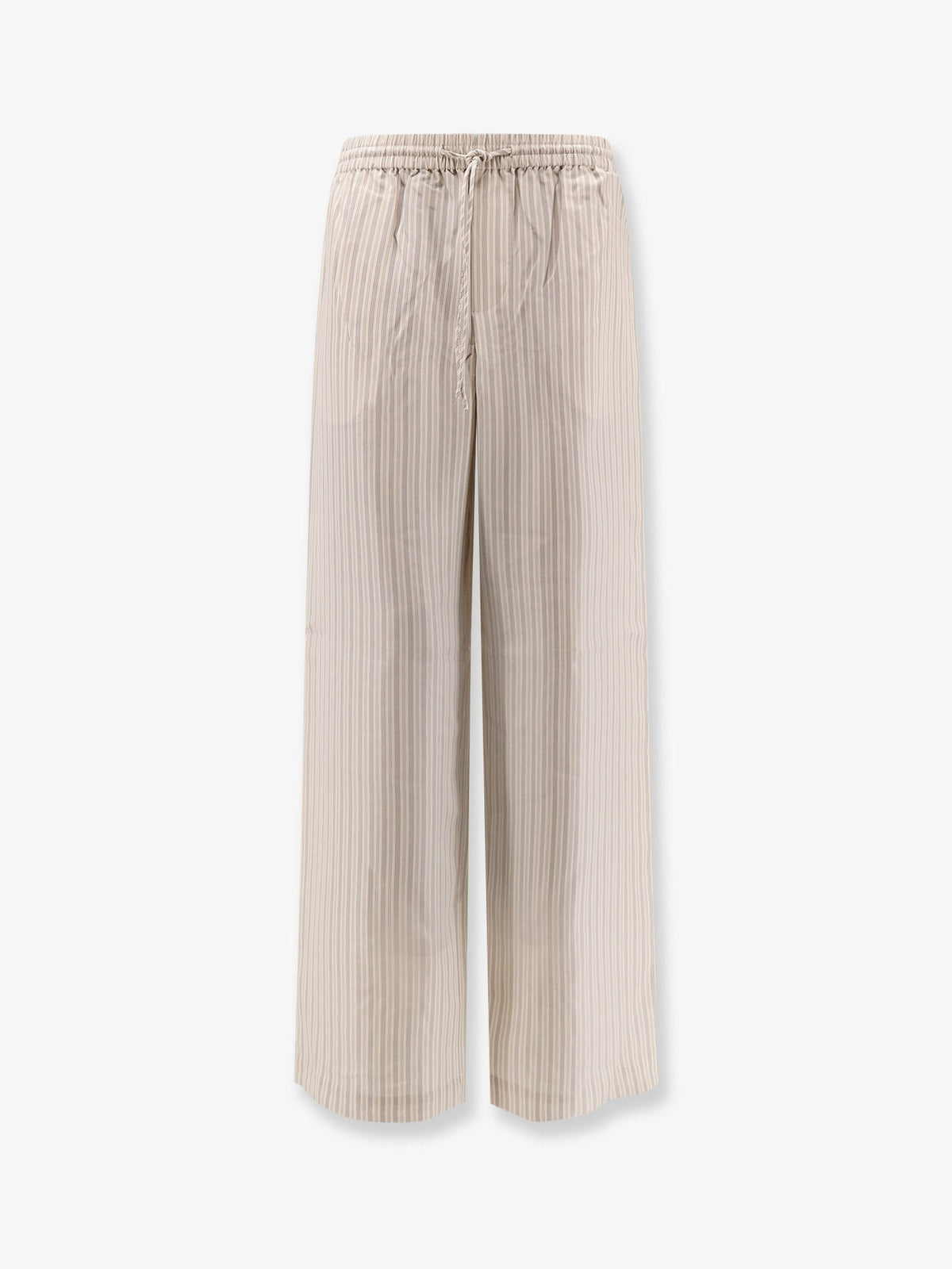 Rohe Women's Silk Striped Trousers White