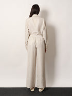 Rohe Women's Silk Striped Trousers White