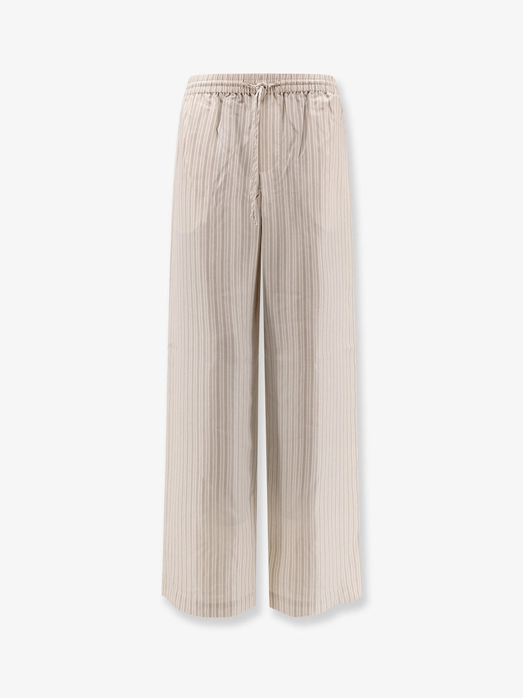 Rohe Women's Silk Striped Trousers White