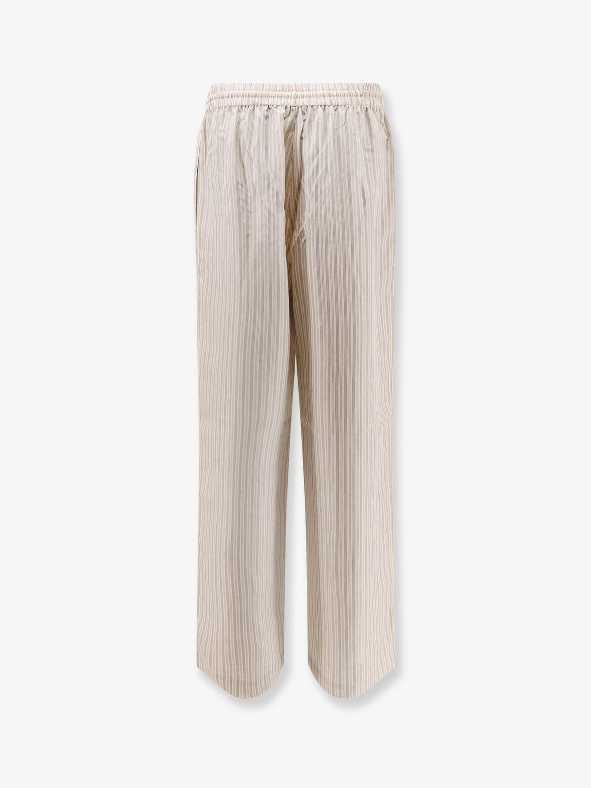 Rohe Women's Silk Striped Trousers White