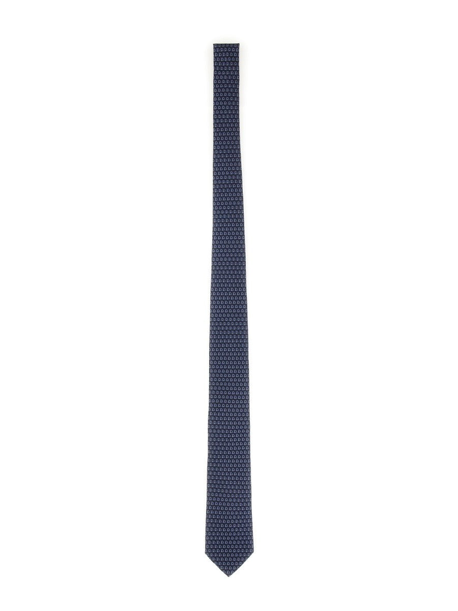 Ferragamo Men's Silk Tie Blue