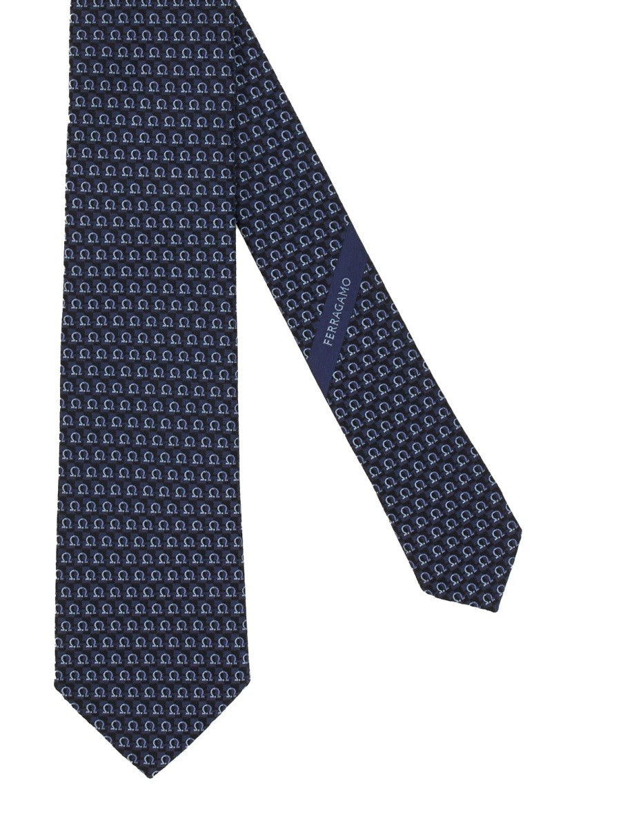 Ferragamo Men's Silk Tie Blue