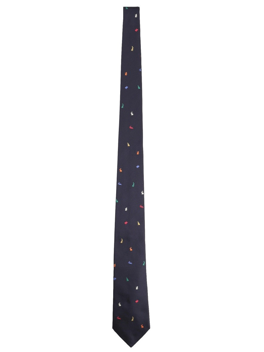 Paul Smith Men's Silk Tie Blue