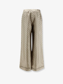 Gucci Women's Silk Trousers Beige