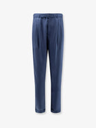 Saint Laurent Men's Silk Trousers Blue