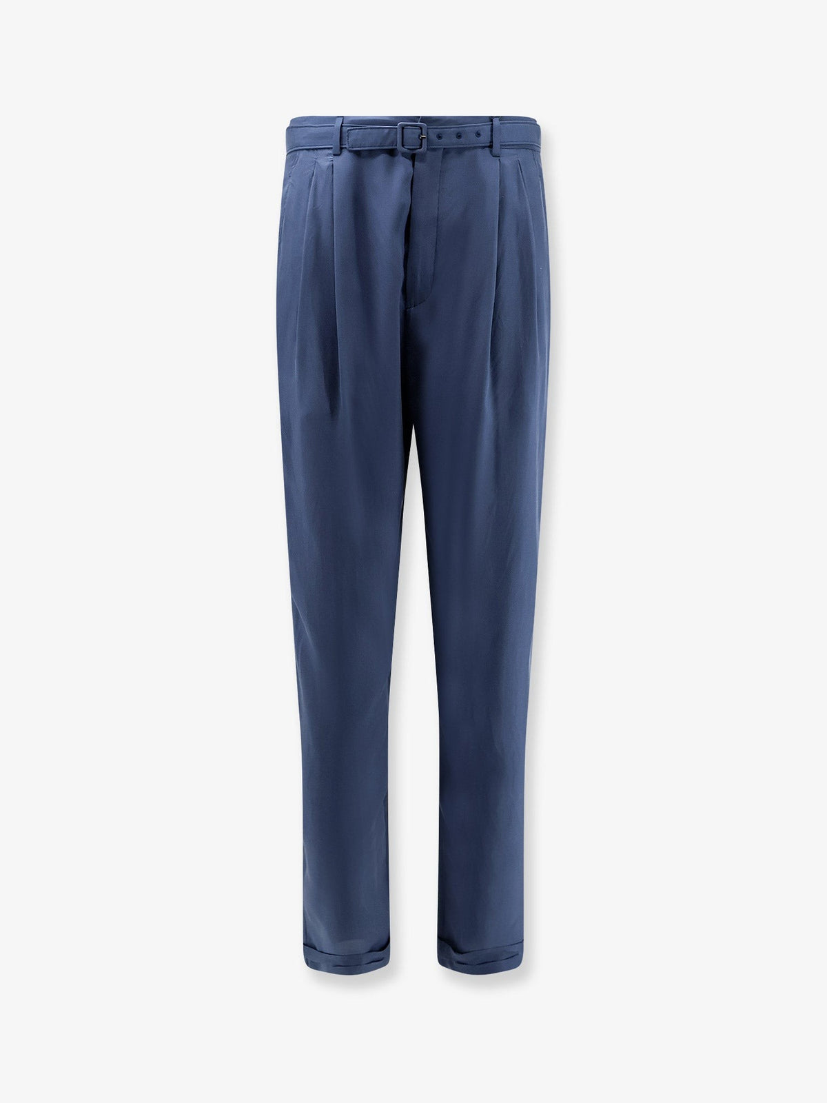 Saint Laurent Men's Silk Trousers Blue
