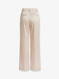 Brunello Cucinelli Women's Silk Trousers White