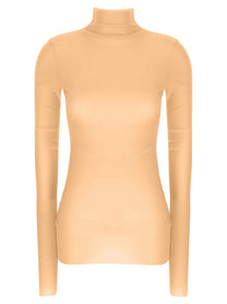 Jil Sander Silk Turtleneck Top Blue
