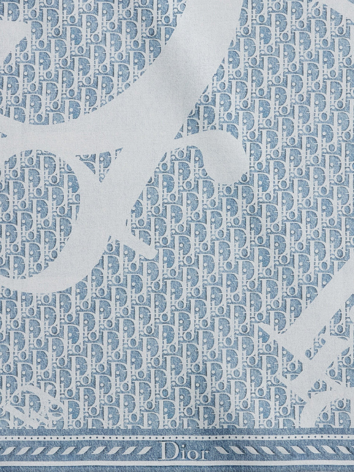 Dior Women's Silk Twill Scarf Blue