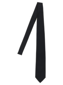 Brioni Silk Twill Tie Black