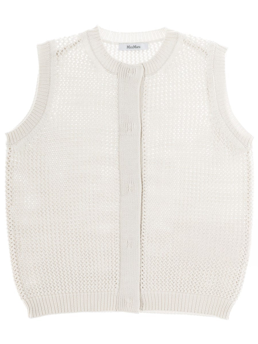 Max Mara Women's Silk Vest White