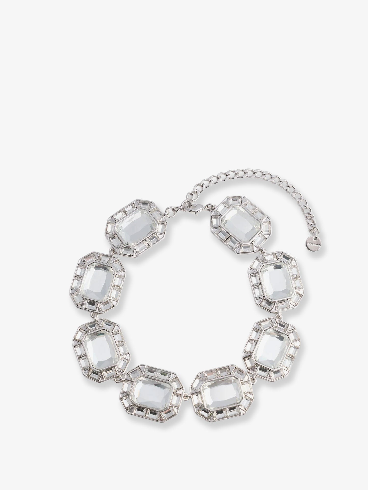 self-portrait Women's Silver Crystal Necklace Silver