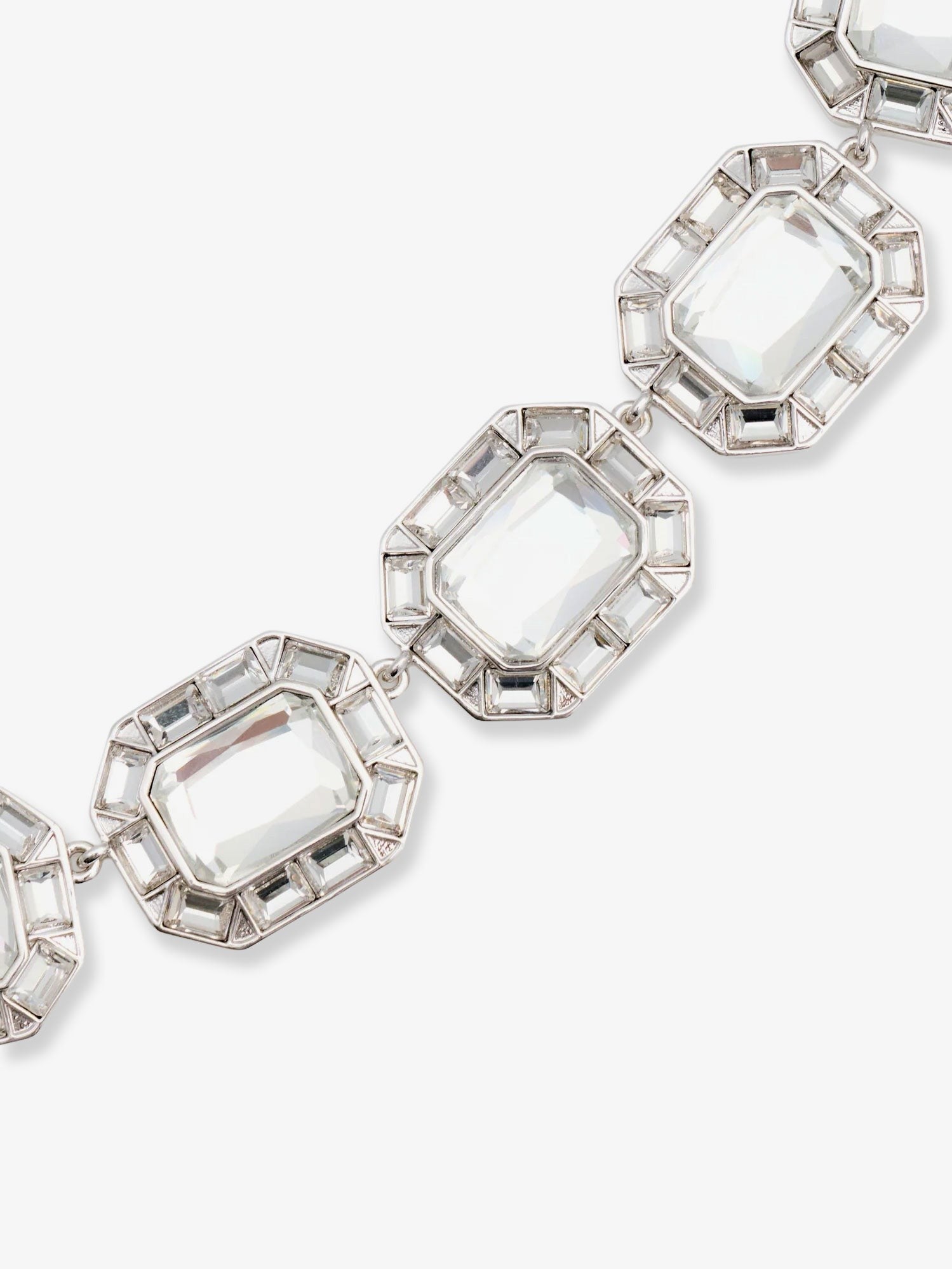 self-portrait Women's Silver Crystal Necklace Silver