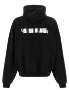 Balenciaga Silver Tape Hoodie Black