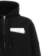 Balenciaga Silver Tape Hoodie Black