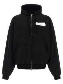 Balenciaga Silver Tape Hoodie Black