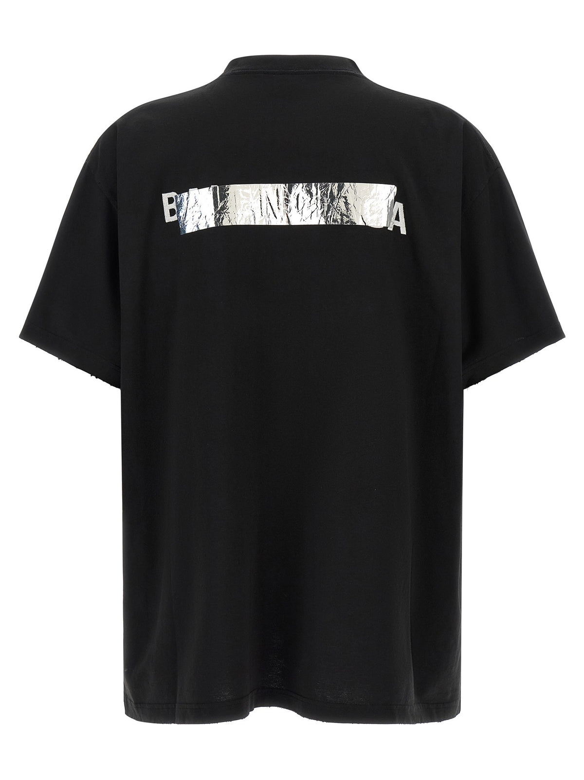 Balenciaga Silver Tape Shirt Black