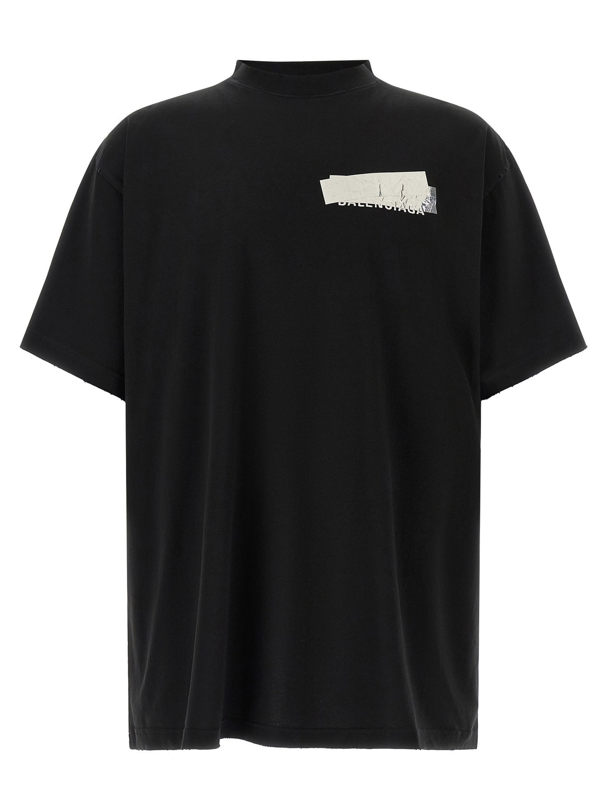 Balenciaga Silver Tape Shirt Black