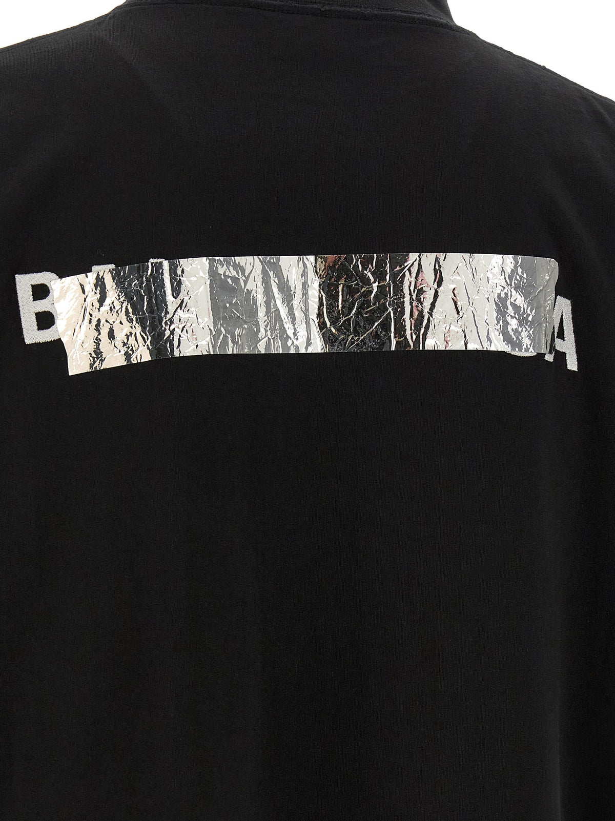 Balenciaga Silver Tape Shirt Black