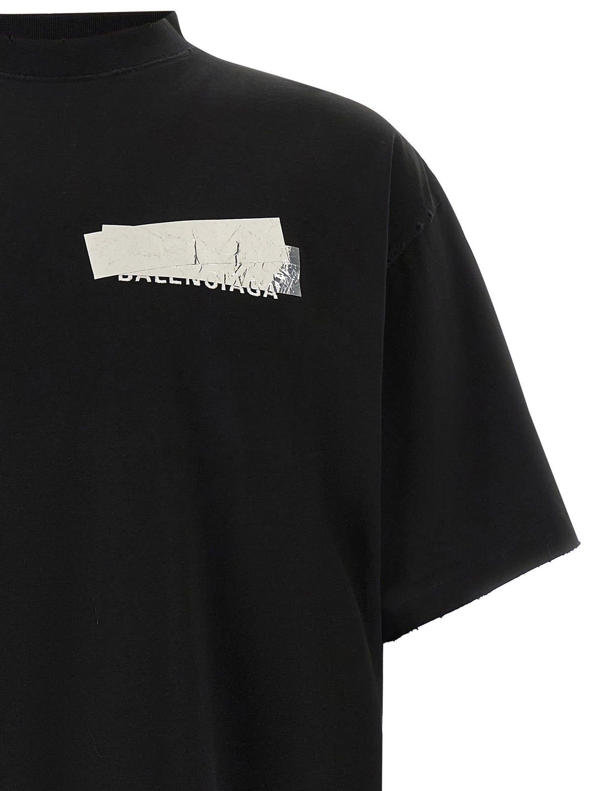 Balenciaga Silver Tape Shirt Black