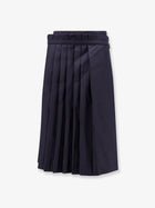 Dries Van Noten Women's Sim Pleated Wool Midi Skirt Blue