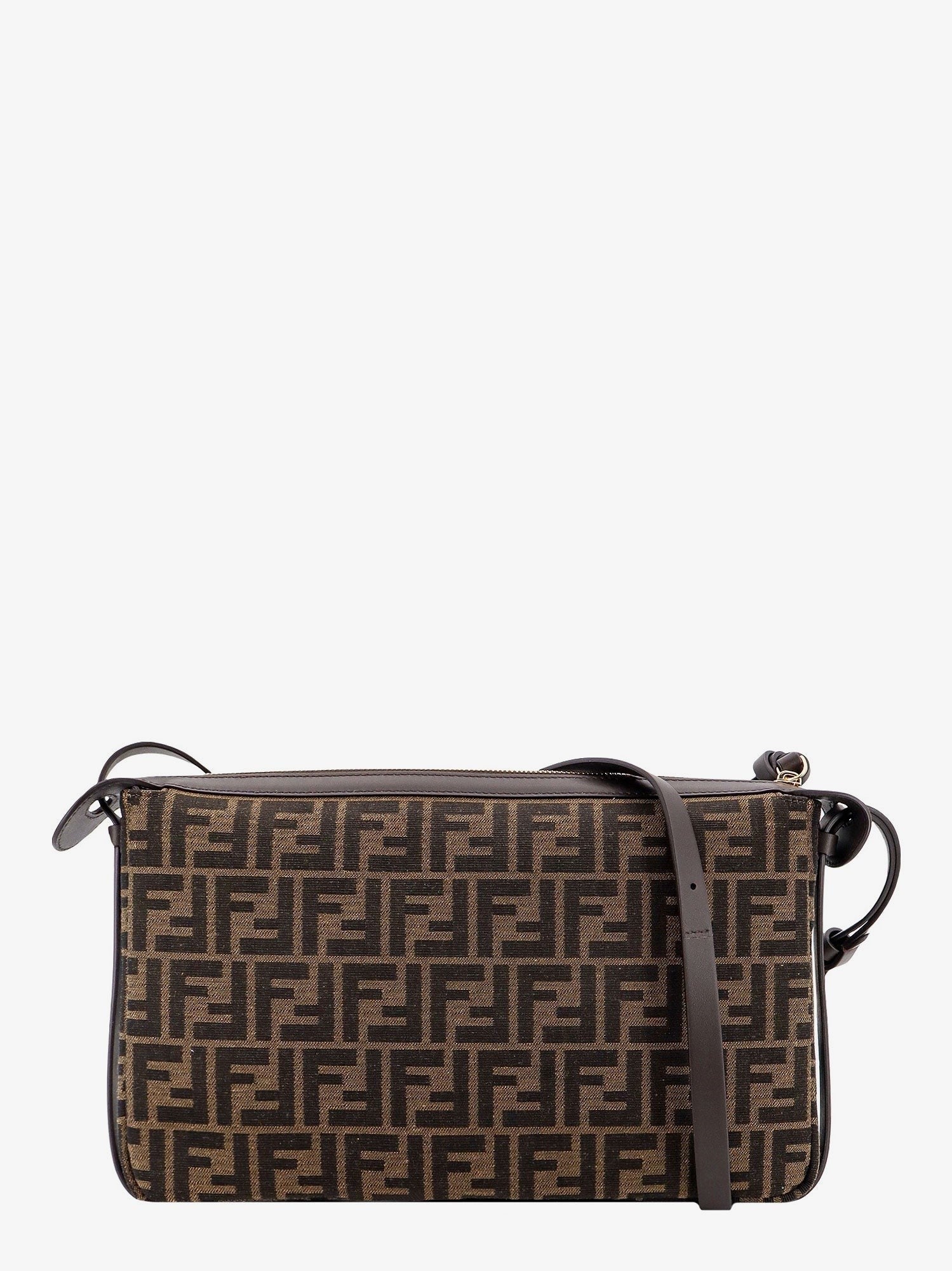 Fendi Women's Simply Medium FF Jacquard Fabric Crossbody Bag Gold