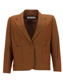 Dries Van Noten Women's Single Breasted Bamis Jacket Brown