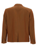 Dries Van Noten Women's Single Breasted Bamis Jacket Brown, view 3