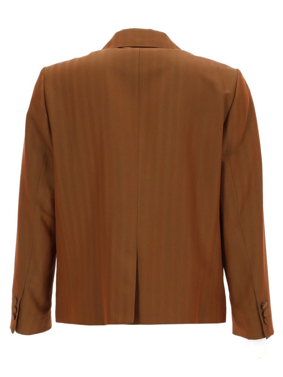 Dries Van Noten Women's Single Breasted Bamis Jacket Brown
