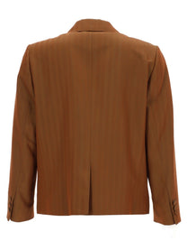 Dries Van Noten Women's Single Breasted Bamis Jacket Brown