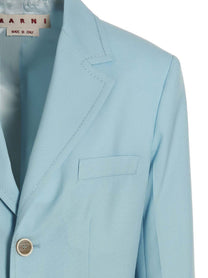 Marni Single Breasted Blazer Jacket Blue