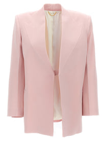 Victoria Beckham Single Breasted Blazer Jacket Blue