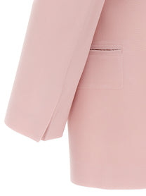 Victoria Beckham Single Breasted Blazer Jacket Blue