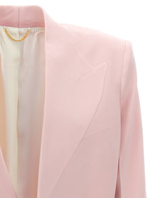 Victoria Beckham Single Breasted Blazer Jacket Blue