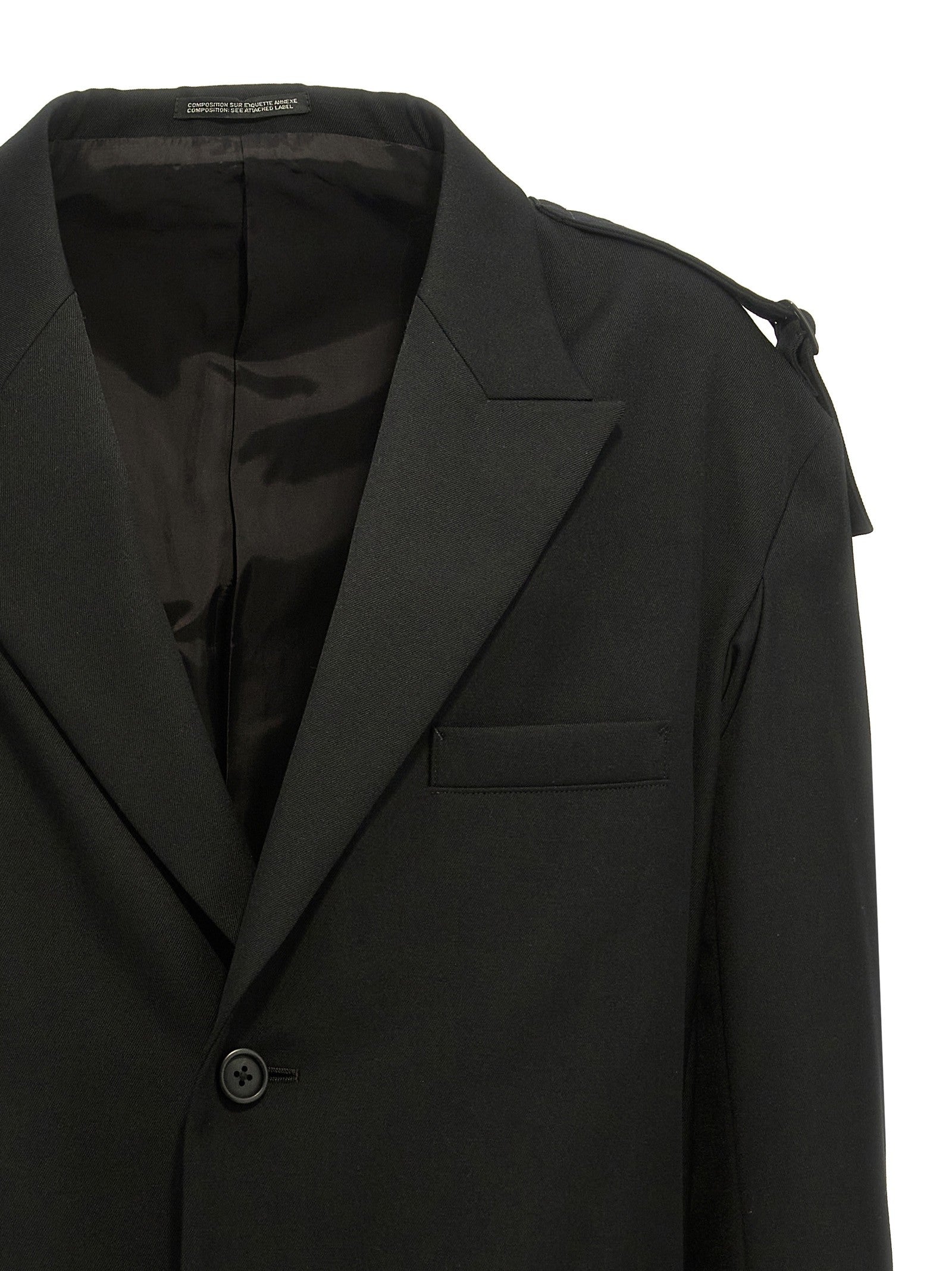 YOHJI YAMAMOTO Single Breasted Blazer Black