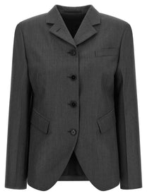 Jil Sander Single Breasted Blazer Grey