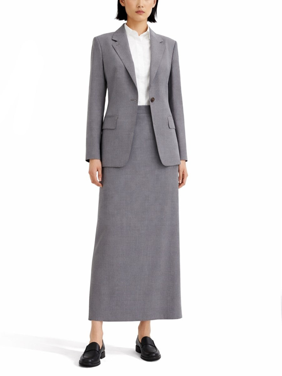 Max Mara Women's Single Breasted Blazer Grey