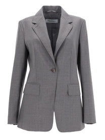 Max Mara Women's Single Breasted Blazer Grey