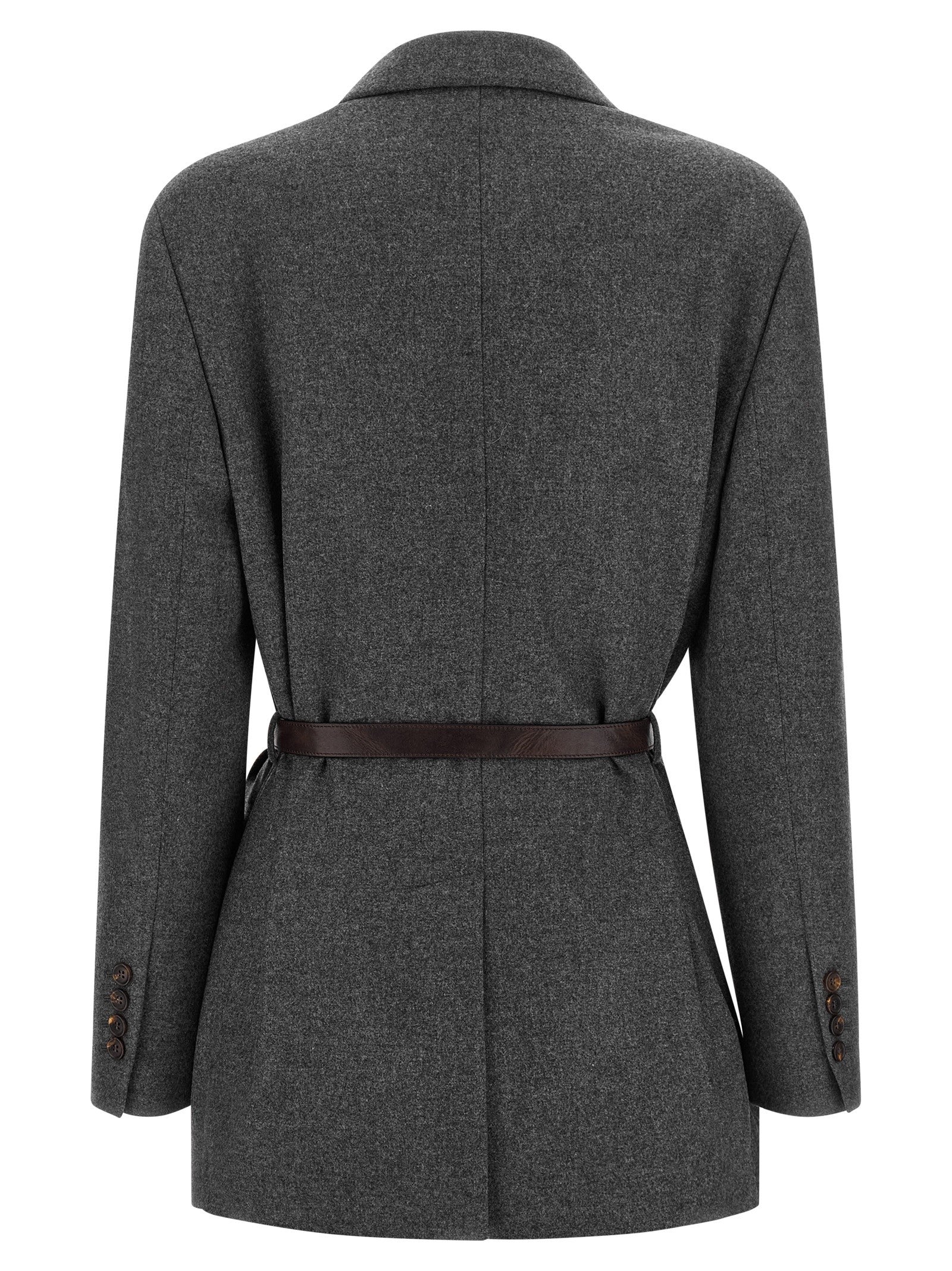 Brunello Cucinelli Single Breasted Blazer Grey