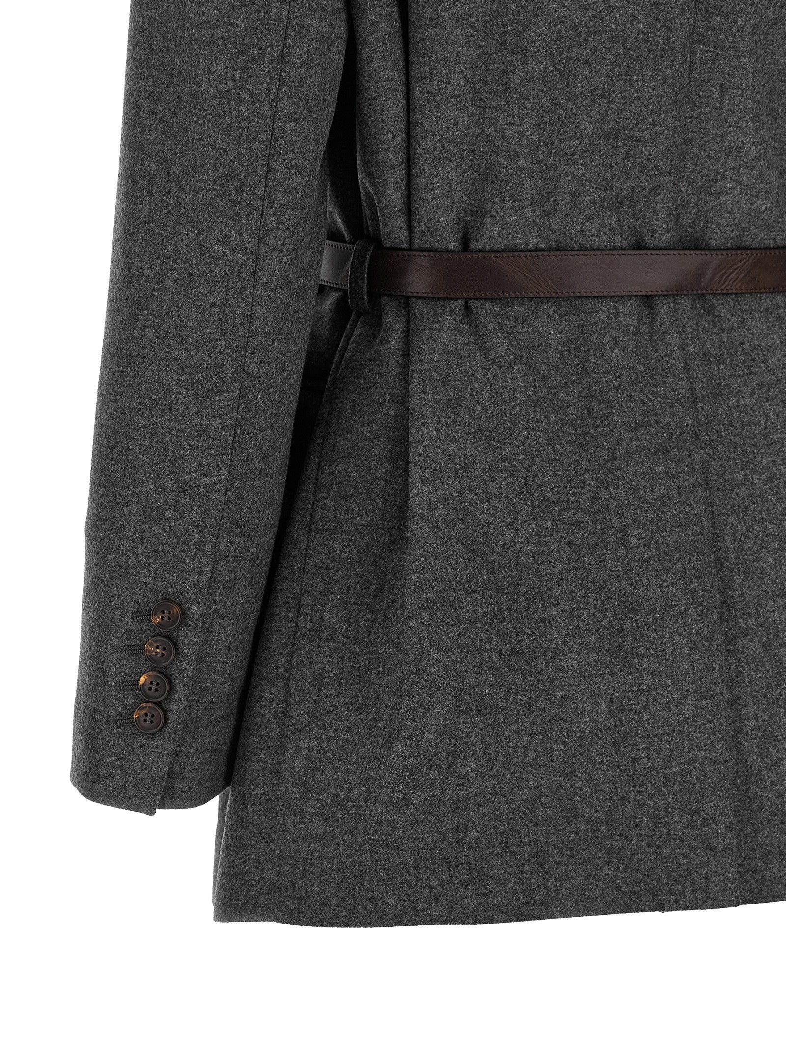 Brunello Cucinelli Single Breasted Blazer Grey