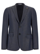 Pal Zileri Single Breasted Blazer Blue