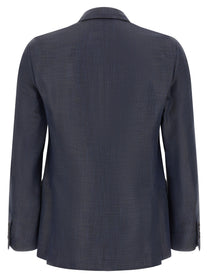 Pal Zileri Single Breasted Blazer Blue