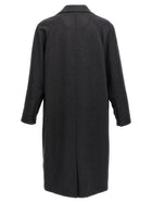 Fendi Single Breasted Cashmere Coat Grey, view 2