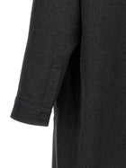 Fendi Single Breasted Cashmere Coat Grey, view 4