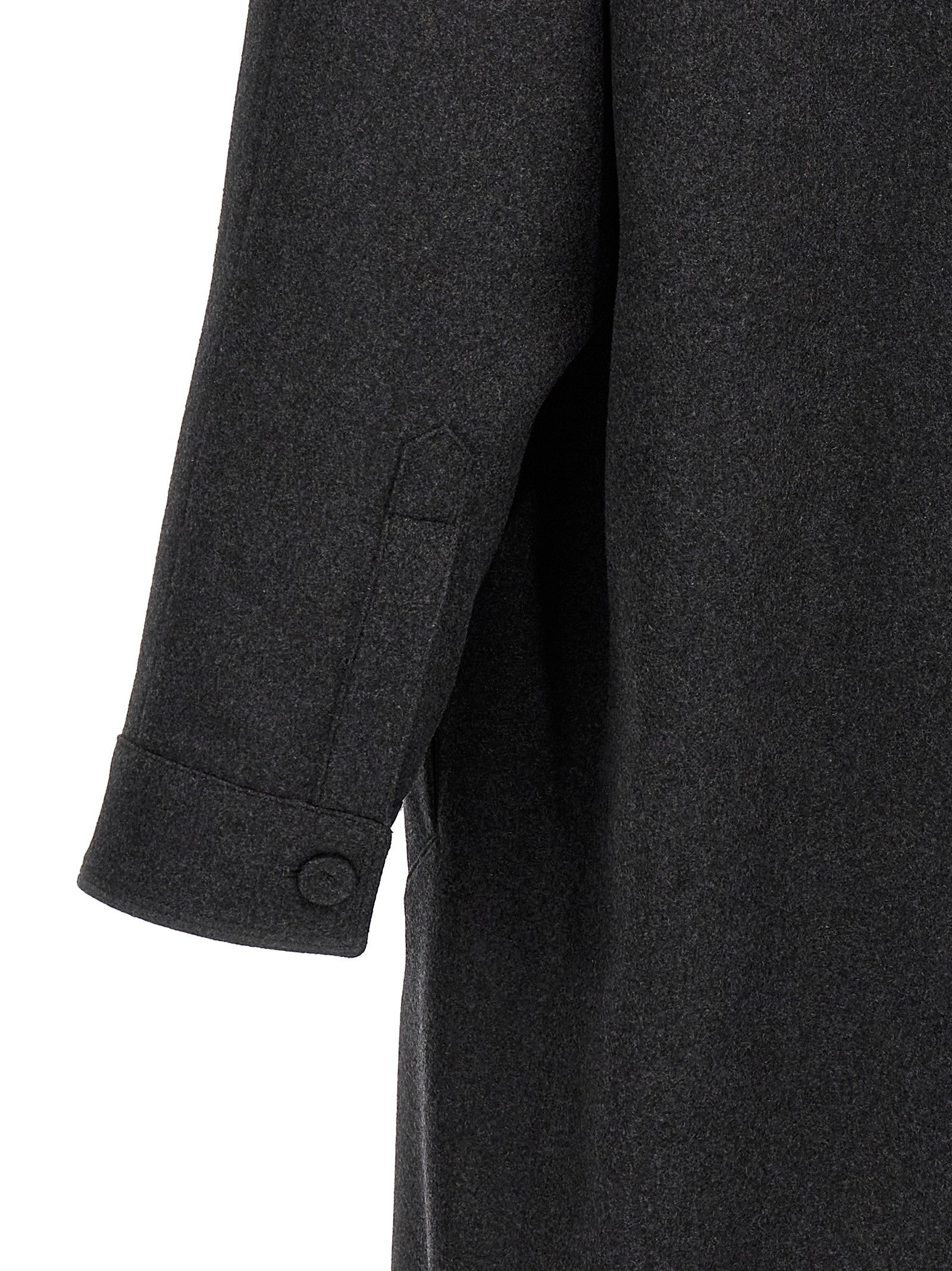 Fendi Single Breasted Cashmere Coat Grey