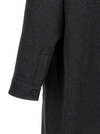 Fendi Single Breasted Cashmere Coat Grey