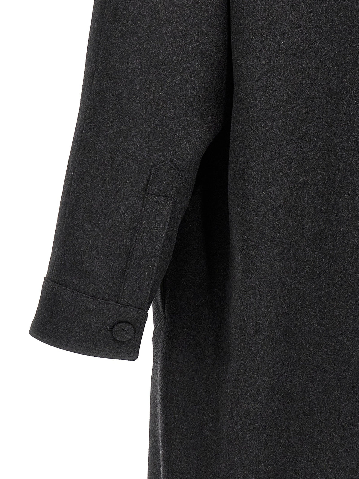 Fendi Single Breasted Cashmere Coat Grey, view 4