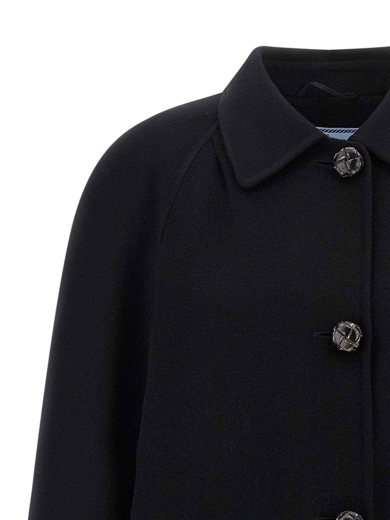PRADA Single Breasted Coat Black
