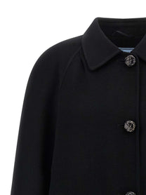 PRADA Single Breasted Coat Black