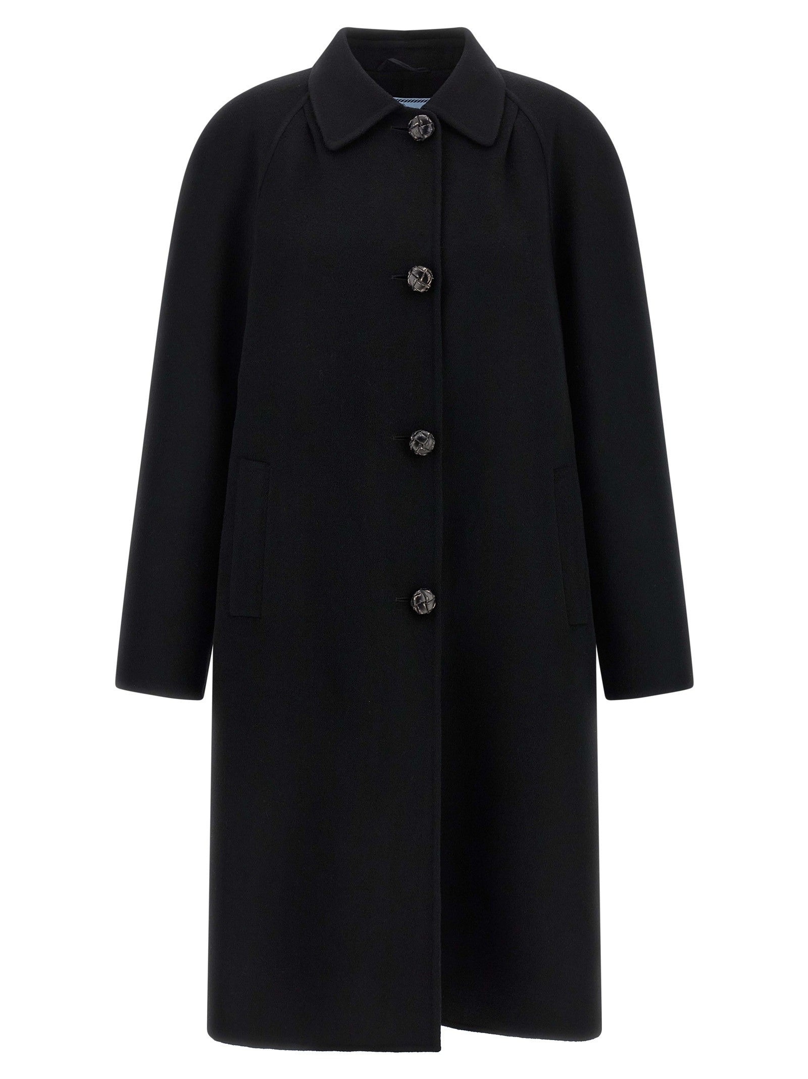 PRADA Single Breasted Coat Black